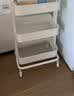 宜家（IKEA）拉斯克家居小推车置物架移动茶水桌书包架客厅厨房收纳架 大号35×45×77cm｜白色 实拍图