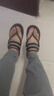 劲越凉拖鞋男夏户外人字拖外穿防臭凉鞋室外防滑沙滩鞋浴室拖鞋防水 L61棕色(偏小，请拍大一码) 41 实拍图