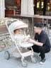 婴诺innotruth婴儿车睡篮推车二合一0-3岁用折叠可坐可躺带减震新生婴幼儿宝宝 5代奶茶杏【护脊硬靠背+二合一】推车+睡篮+护脊垫 实拍图