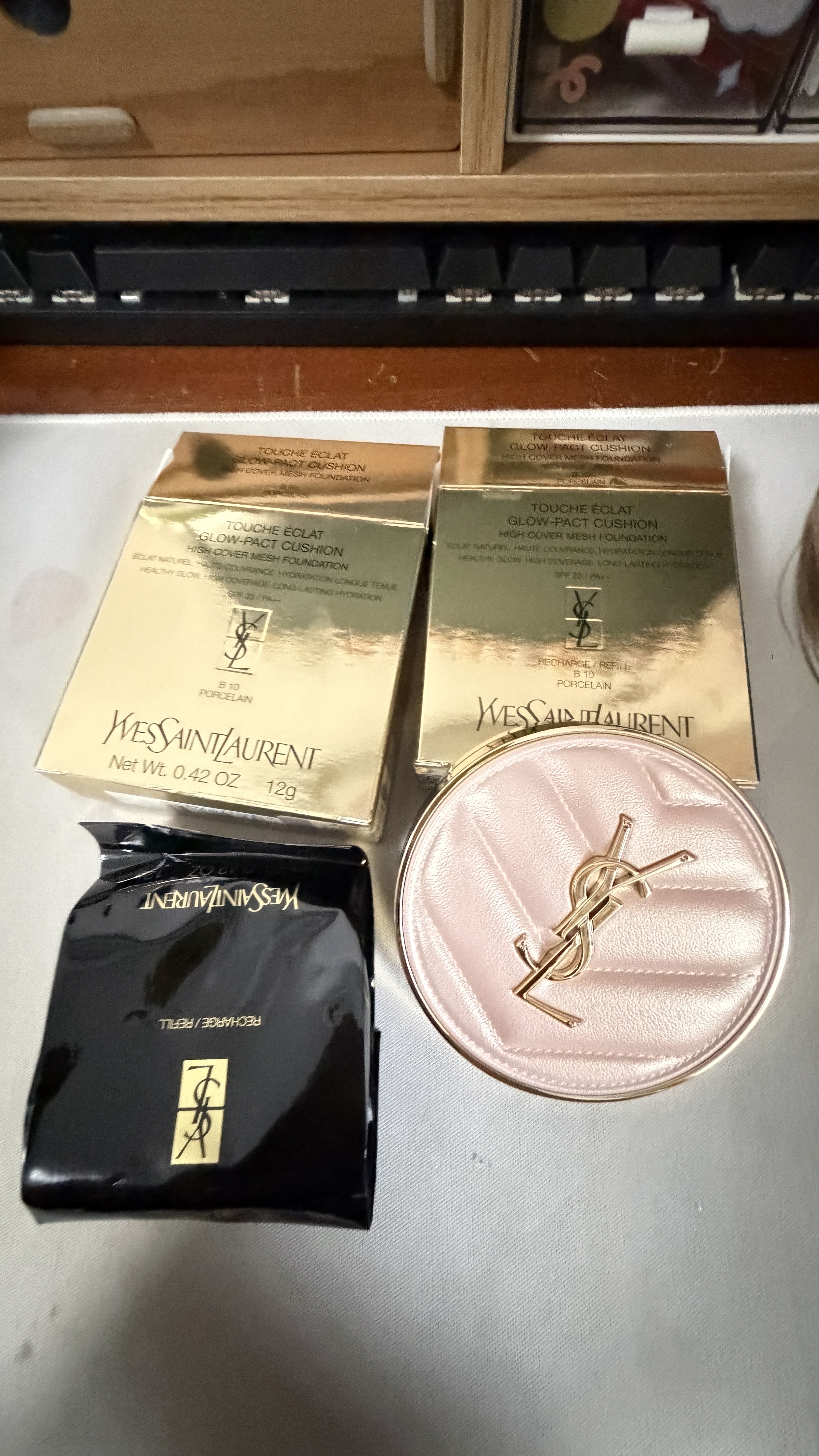 YSL圣罗兰【双十一抢购】粉气垫B10干皮挚爱遮瑕持久防晒化妆品生日礼物女 实拍图