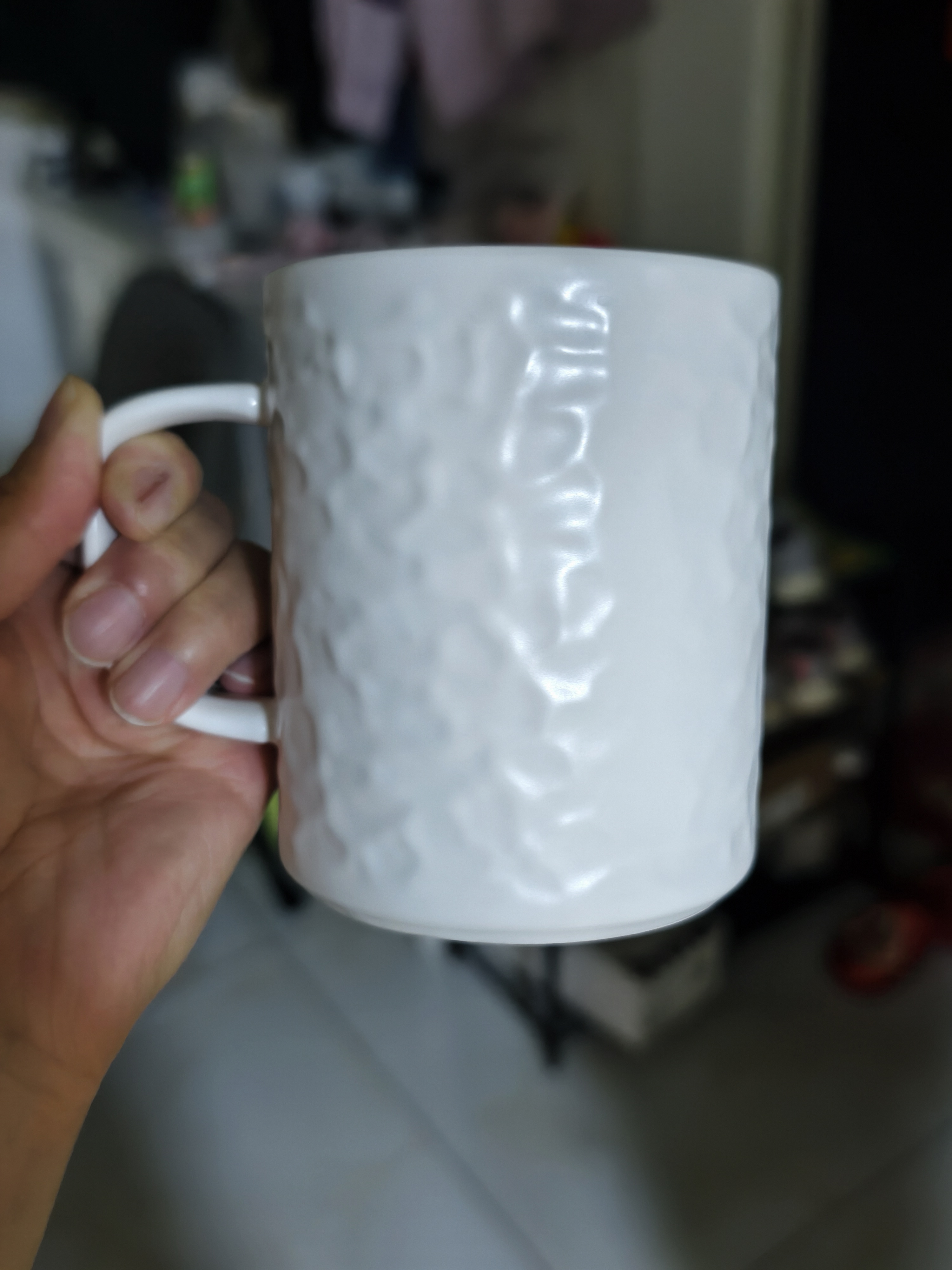美厨（MAXCOOK）陶瓷杯马克杯 水杯泡茶杯家用咖啡杯早餐杯子400ml 蓝色MCH5923 实拍图