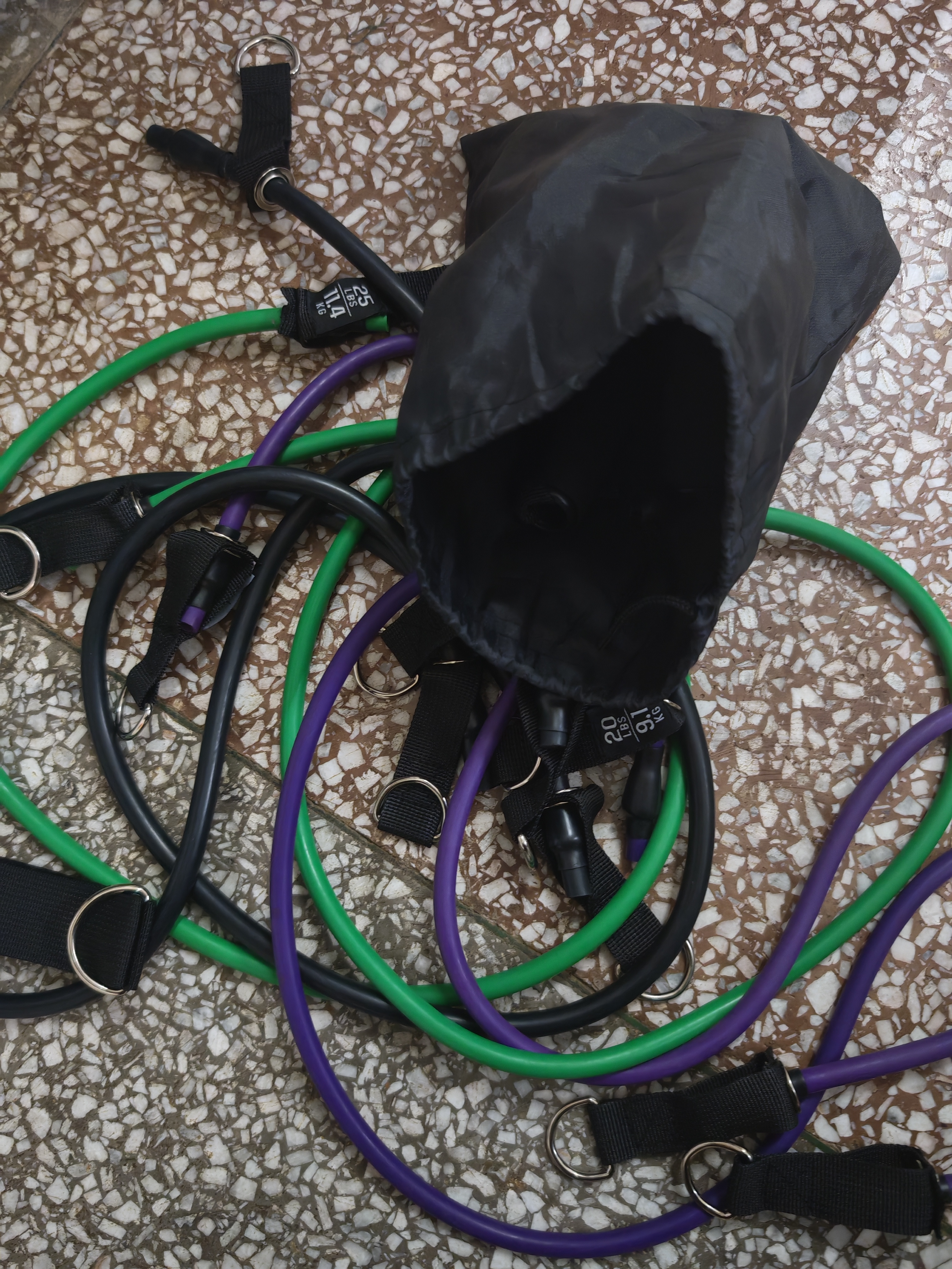 Ma fitness拉力绳男士健身器材家用弹力绳拉力带练背多功能拉力器开背弹力带 乳胶拉力绳16件套150磅+ 推拉杆 实拍图