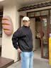 主意范（ZHUYIFAN）夹克男飞行员秋冬加绒加厚cleanfit整套立领外套短款工装冲锋衣潮 黑色夹克 L 110-130斤 实拍图