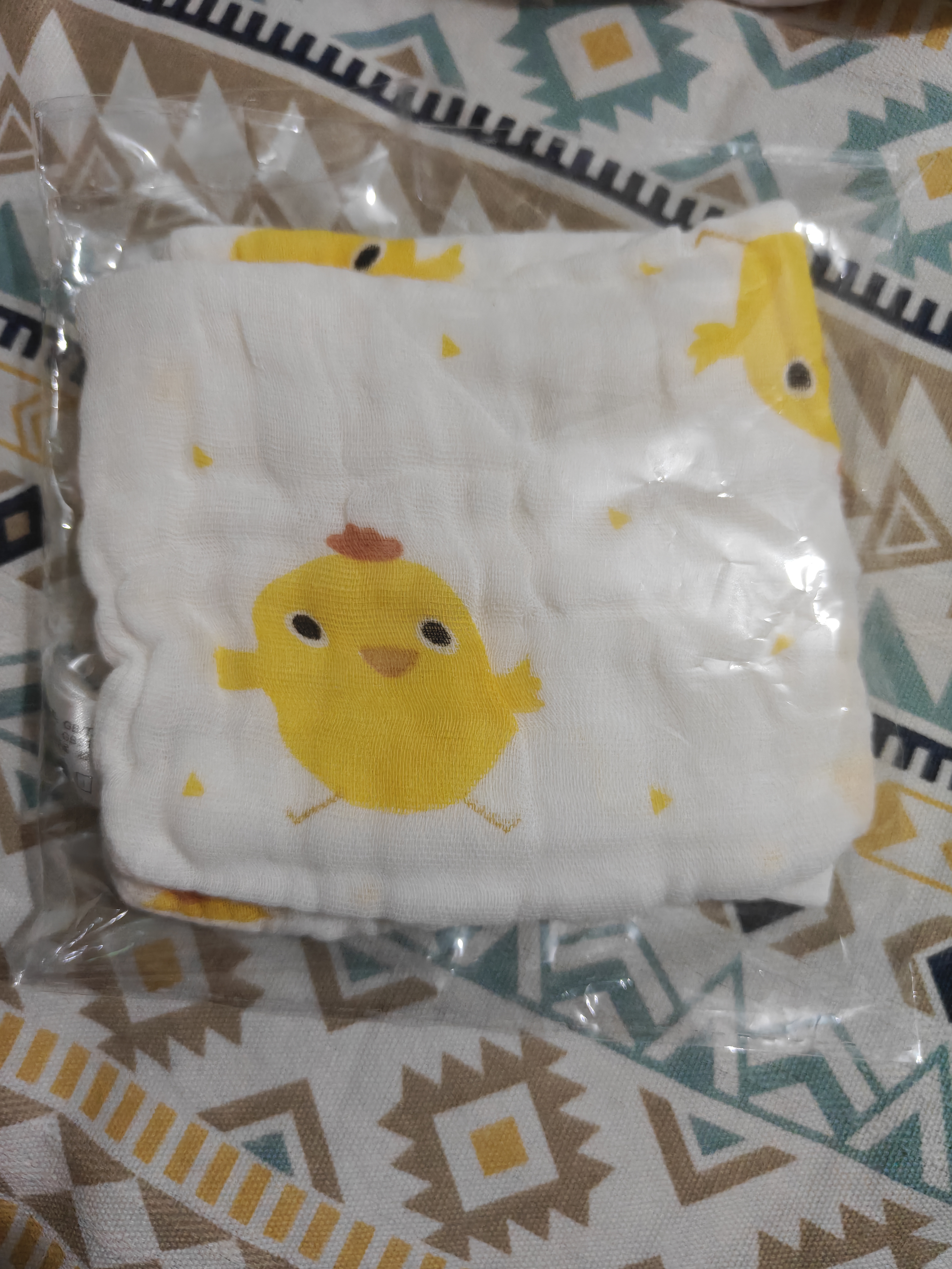 纯棉纱布方巾柔软吸水儿童毛巾印花口水巾高密婴幼儿A类幼儿园 1条六层纱布图案随机搭配25*25 实拍图