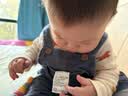 优衣库婴幼儿背带裤宝宝新生儿背带裤491043 66 蓝色 90 实拍图