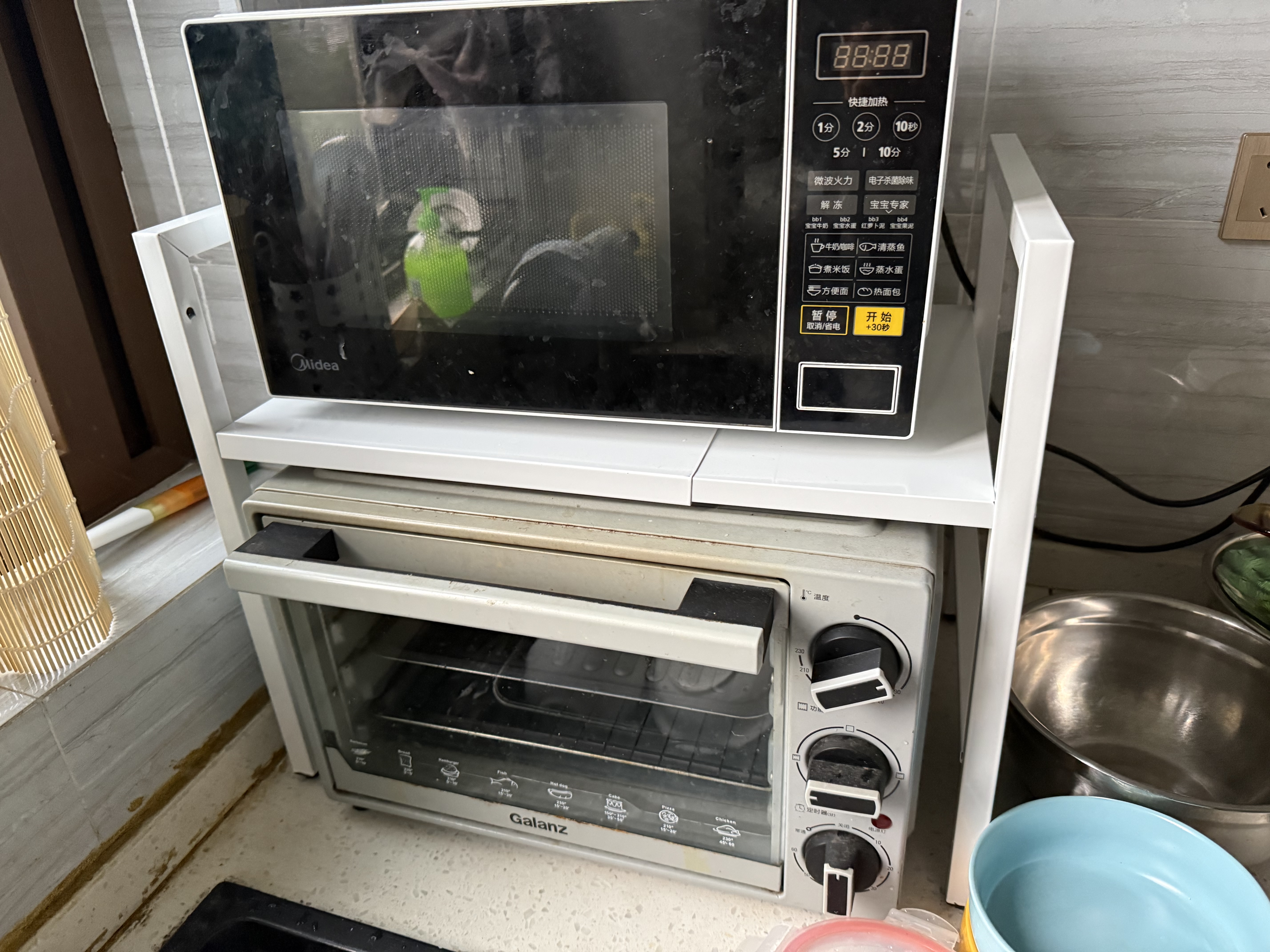百年正和厨房置物架台面微波炉可伸缩烤箱电饭煲架子家用多层收纳多功能架 实拍图