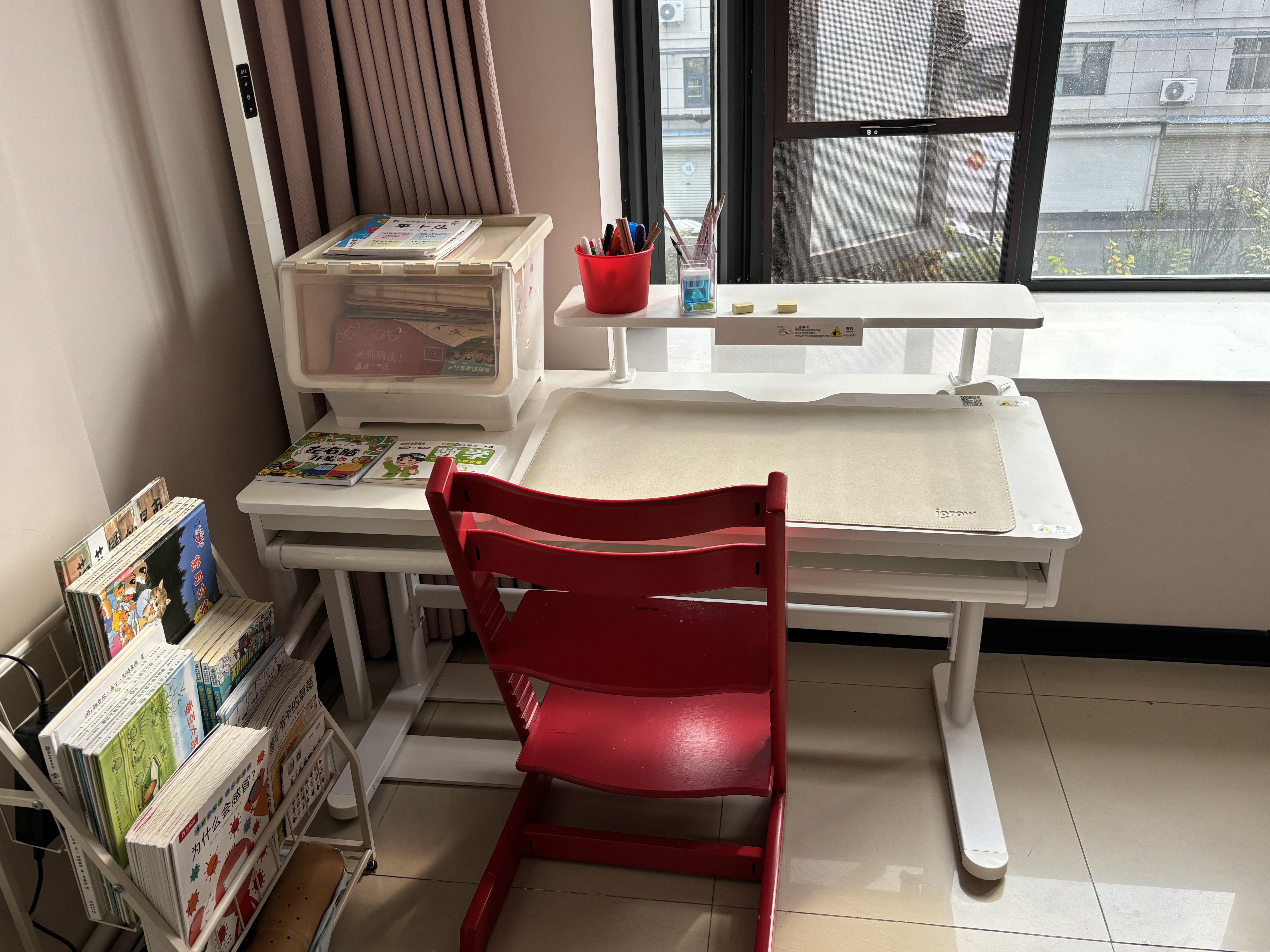 爱果乐艺术家儿童学习桌写字桌儿童桌椅电脑桌大白桌 实拍图