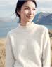 京东京造羊毛衫女士毛衣针织衫100%羊毛彩点纱女装秋新款 奶白M 实拍图