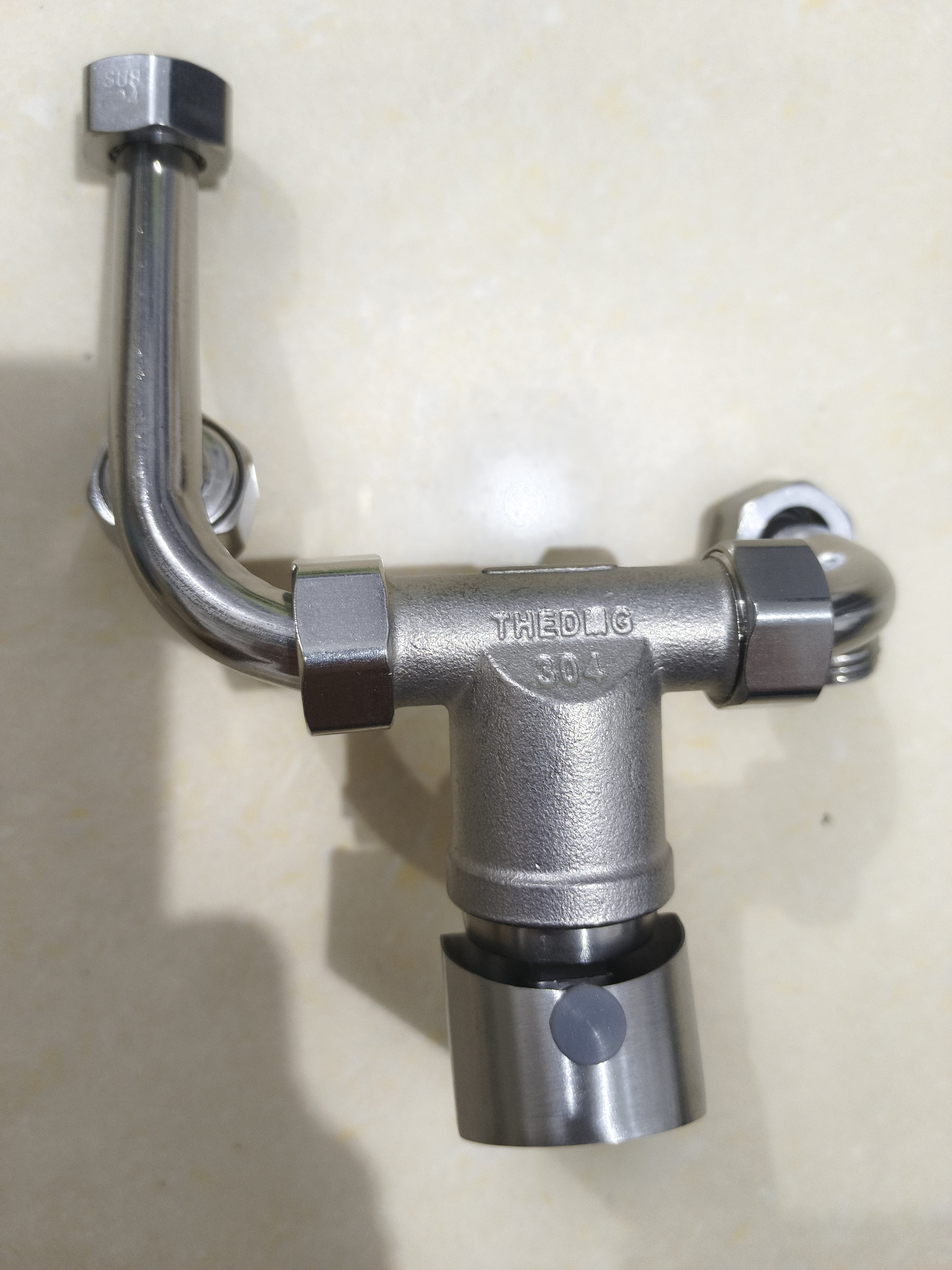莱尔诗丹（Larsd）电热水器混水阀304不锈钢花洒开关冷热U型阀明装淋浴龙头LD5223 实拍图