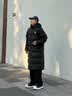 准者（RIGORER）长款羽绒服男2026秋冬新款连帽保暖防风加厚运动户外休闲情侣外套 纯正黑 2XL (185) 实拍图