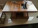 多子（dZ） 实木茶桌椅组合 功夫茶桌阳台茶几家用简约 古典南榆木中式仿古茶艺桌泡茶台 茶色 宝莲单桌 实拍图