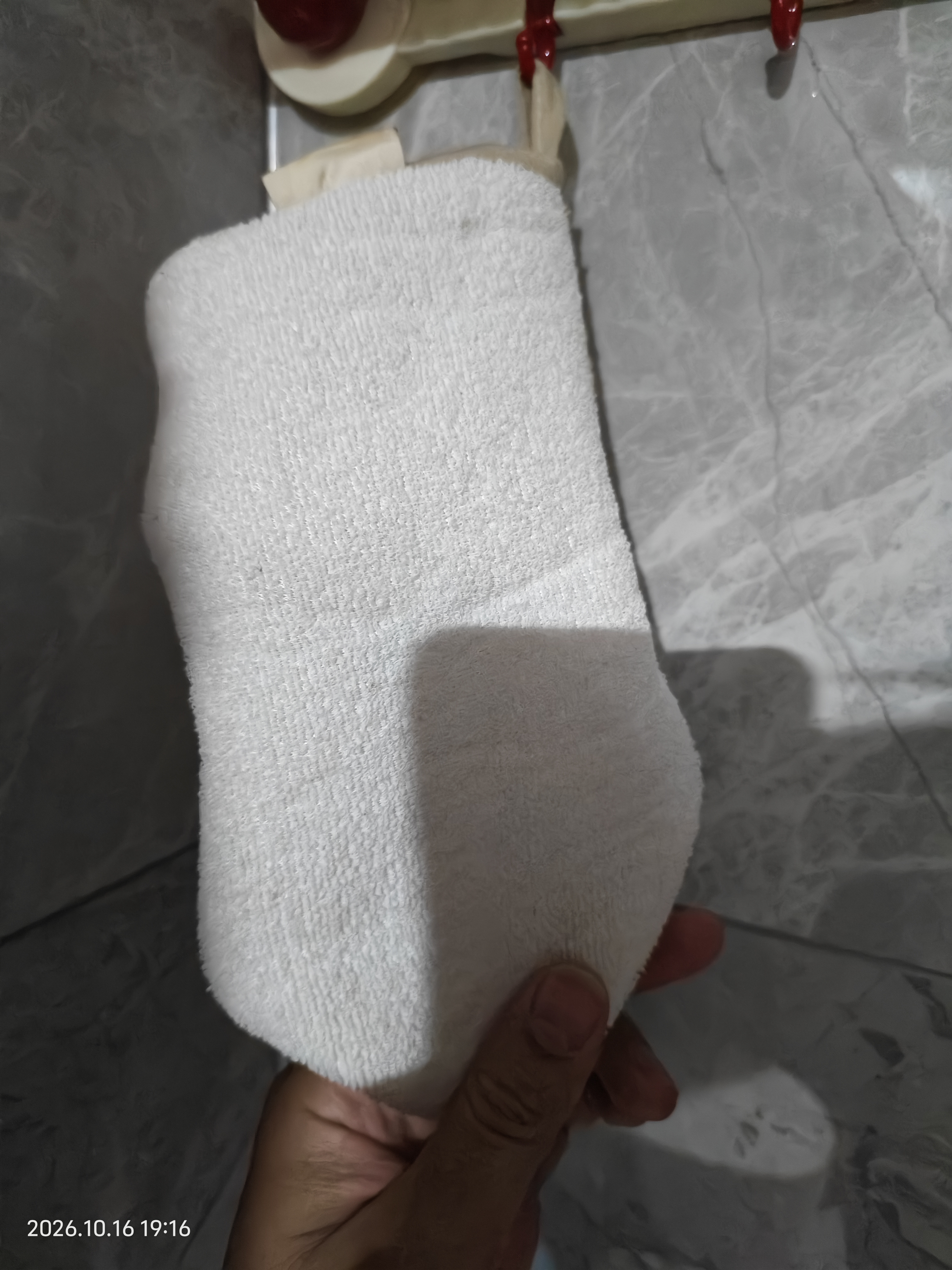 老汤7A抗菌搓澡巾男女专用家用强力搓泥洗澡巾搓澡神器 莫兰迪白 实拍图