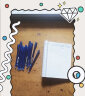听雨轩 可擦黑色小学生热可擦笔中性笔笔芯晶蓝色0.5mm魔力擦笔可爱女摩擦笔水性笔磨易檫文具用品 12支晶蓝（贈可擦橡皮） 实拍图