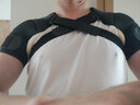 狂迷（kuangmi） 护肩套可调式护双肩透气运动护具篮球羽毛球网球 黑色 L 实拍图