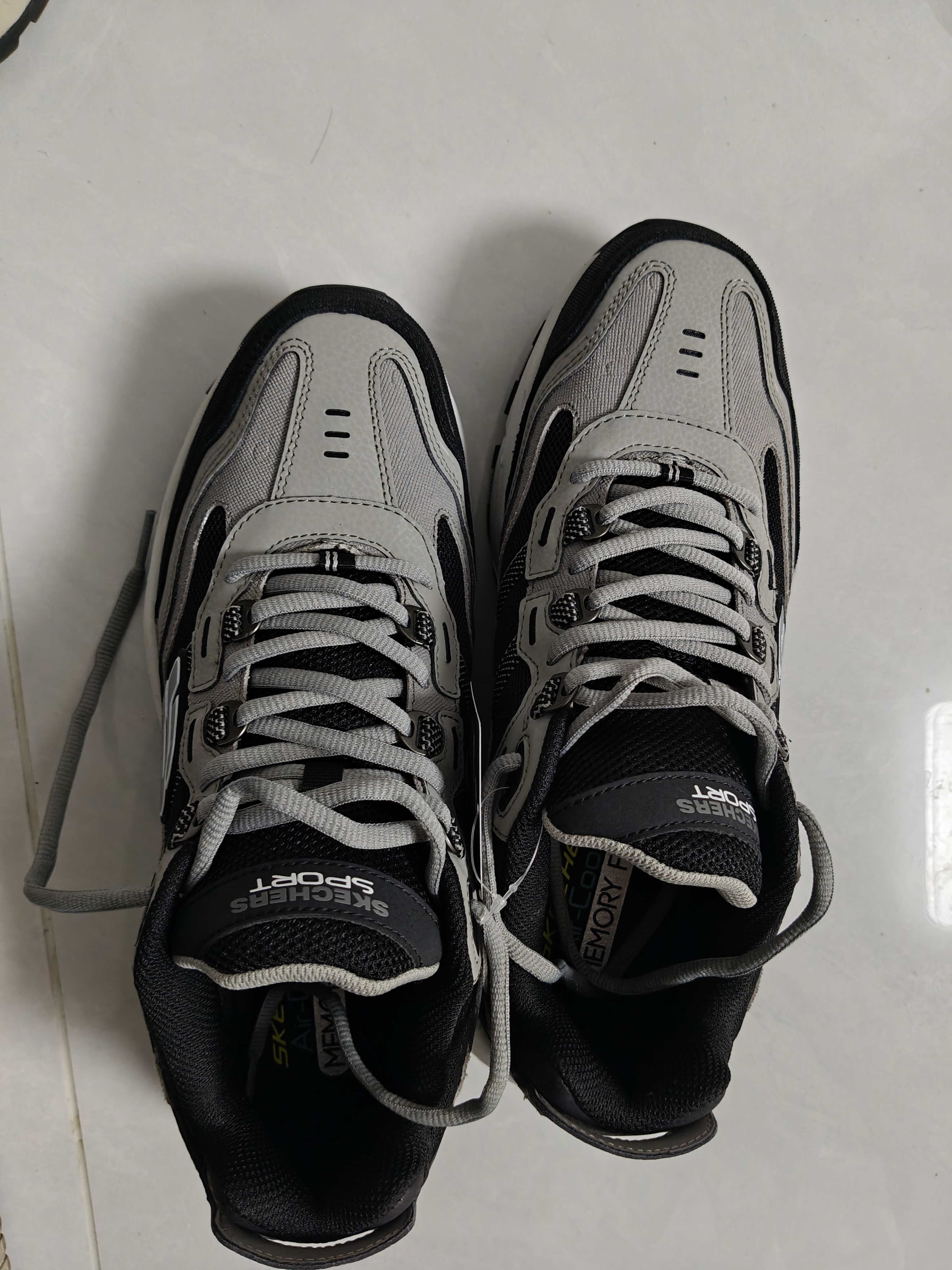 斯凯奇（Skechers）户外鞋男士秋季厚底增高运动鞋复古徒步鞋减震休闲鞋通勤男鞋 实拍图