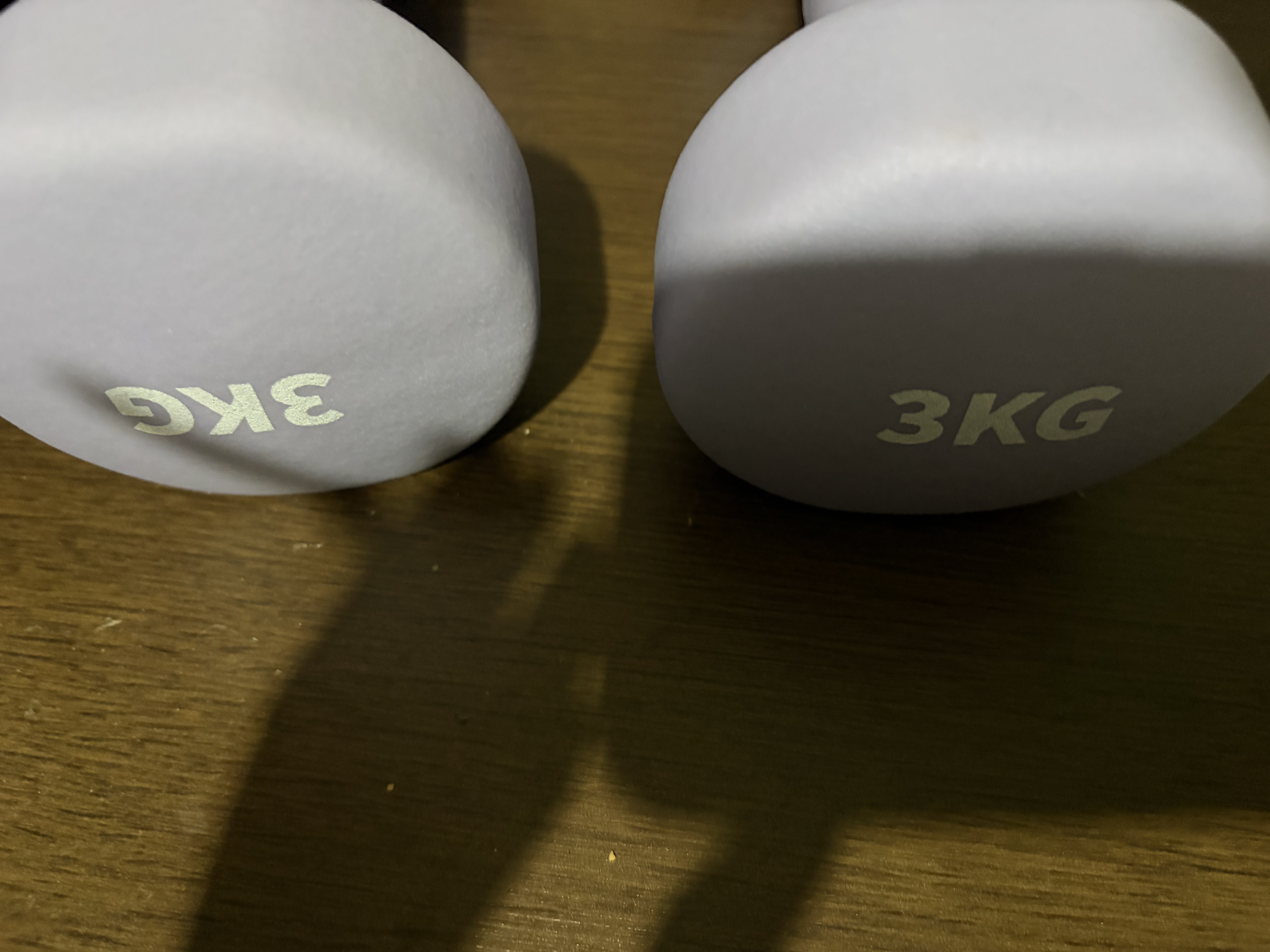 Keep哑铃女士健身家用3kg*2彩色浸塑环保手铃全身塑形薄肌训练紫灰 实拍图