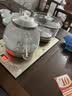 益茶福全自动上水电热水壶底部上水嵌入式茶台功夫茶烧水壶饮水烧水一体机抽水玻璃煮茶壶保温泡茶壶 1L SQ-008金色玻璃套装 实拍图