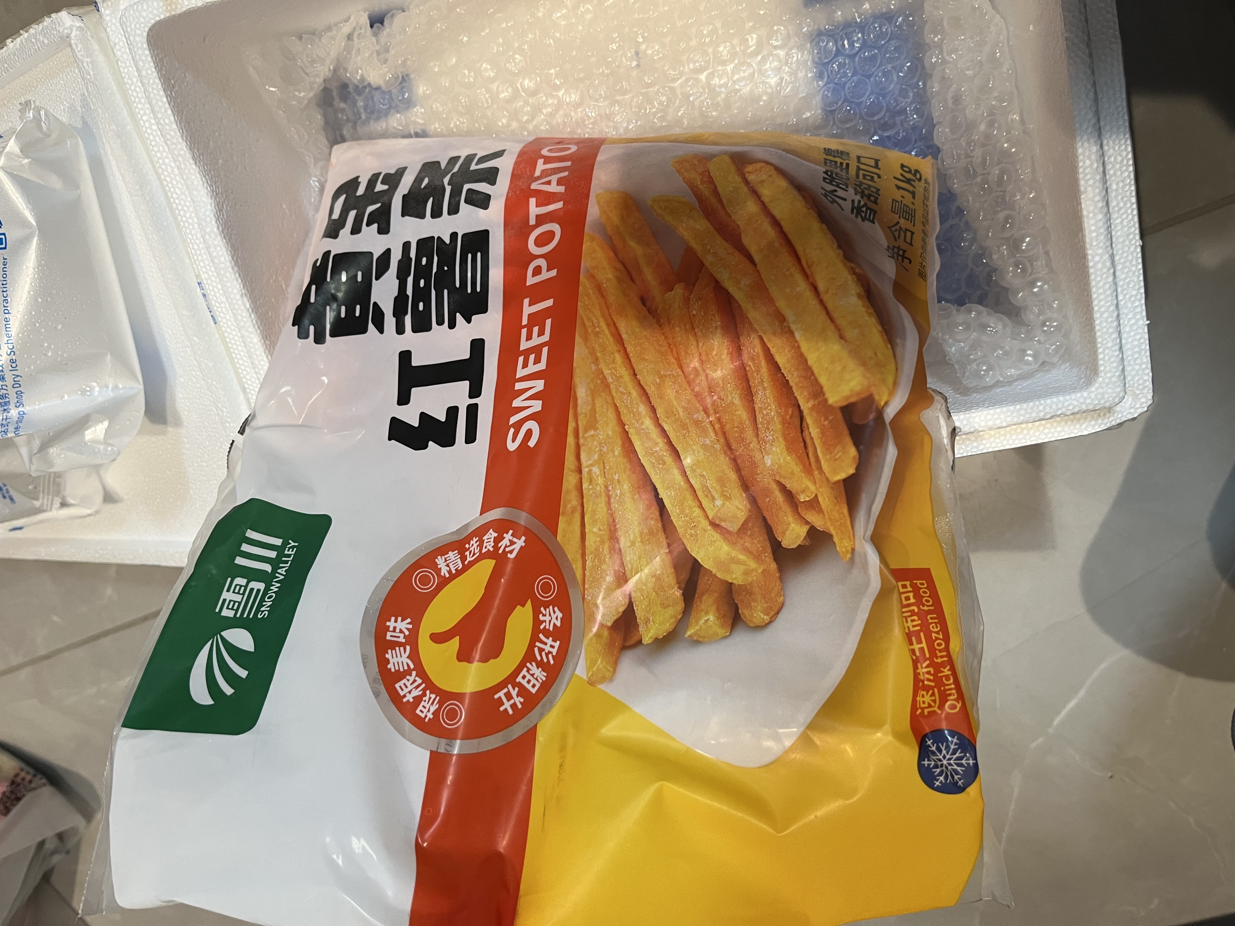雪川食品（Snow Valley）冷冻红薯条半成品2斤/袋原味空气炸锅食材速食预制菜佐餐小食 实拍图