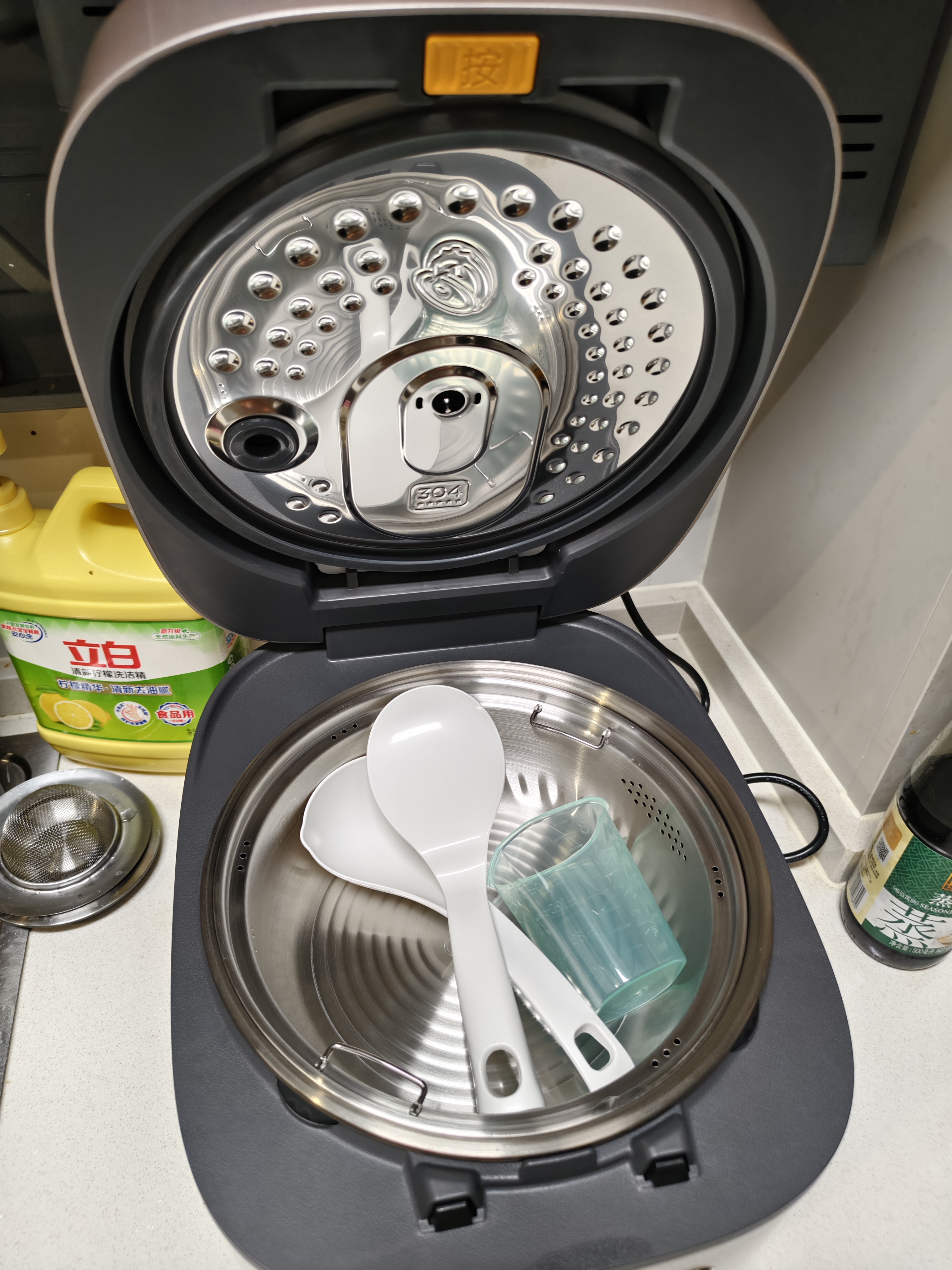 美的（Midea）【政府补贴】电饭煲钛0涂层IH加热4升无涂层低升糖柴火饭4-5人不粘锅多功能智能电饭锅MB-HS453S 实拍图