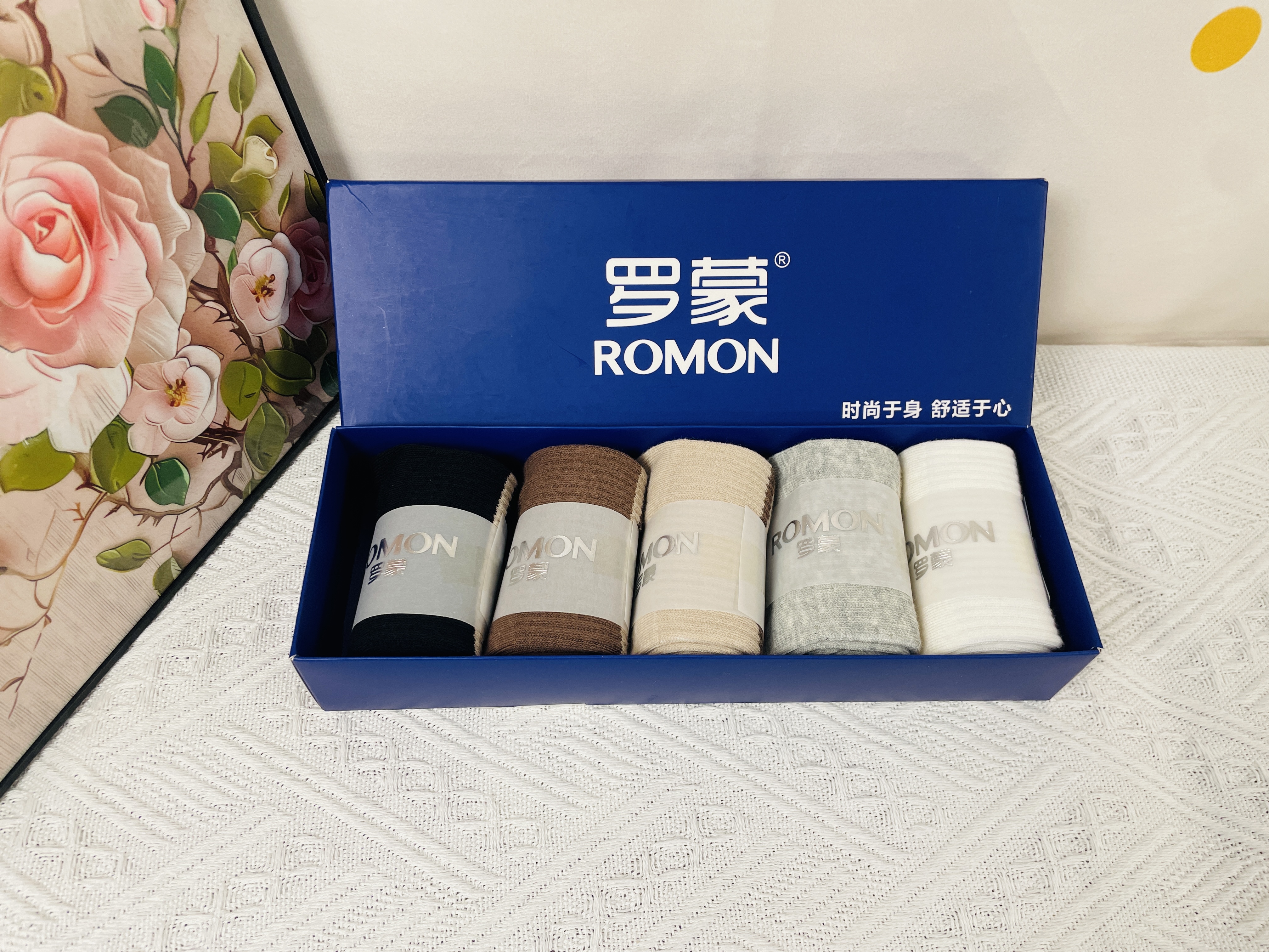 罗蒙（ROMON）袜子女100%纯棉10A抗菌防臭袜抗起球夏季中筒袜休闲女士袜5双装 实拍图