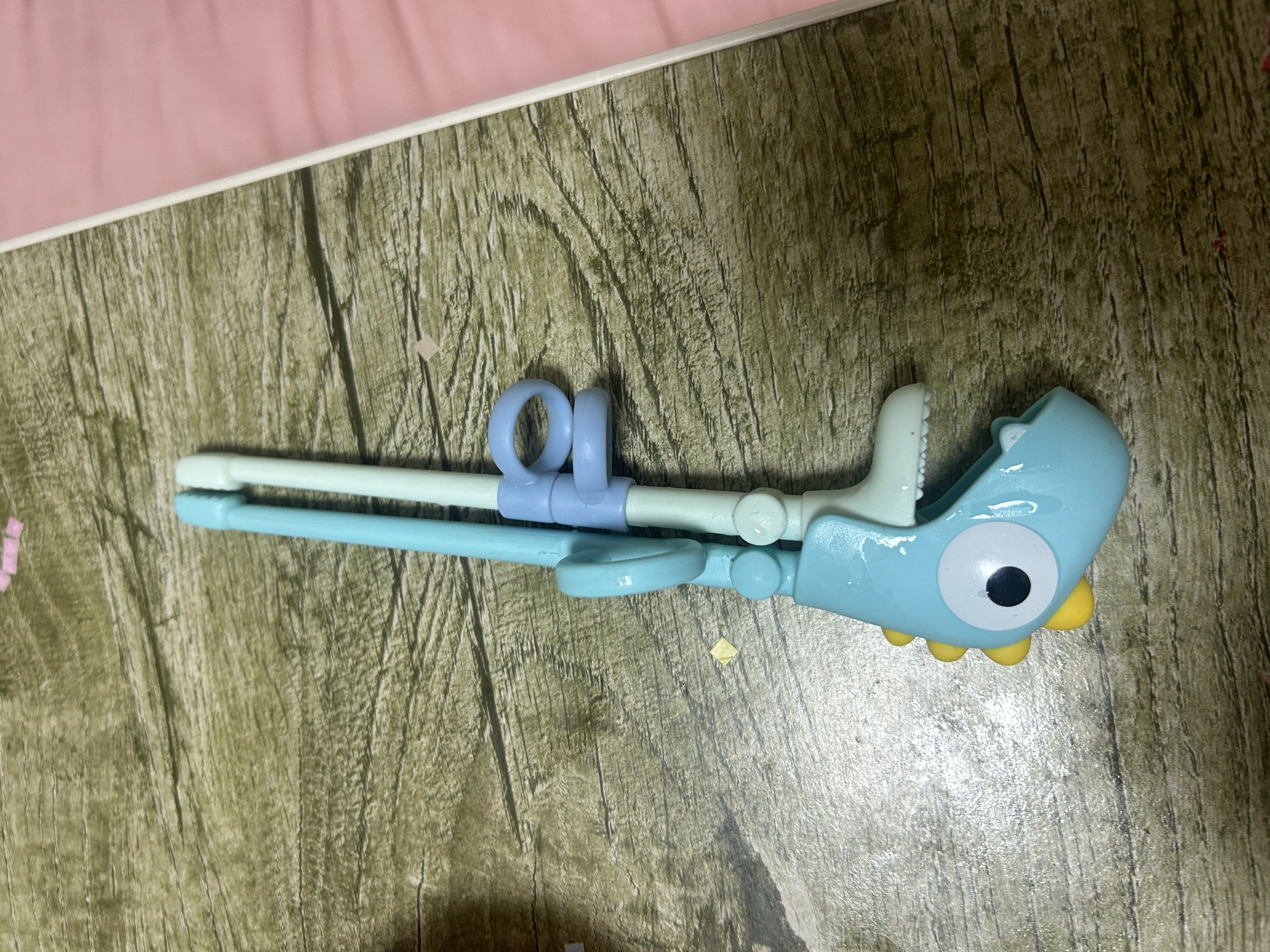 babycare儿童筷子宝宝硅胶训练筷餐具专用筷 恐龙练习筷-马卡蓝饭盒 实拍图