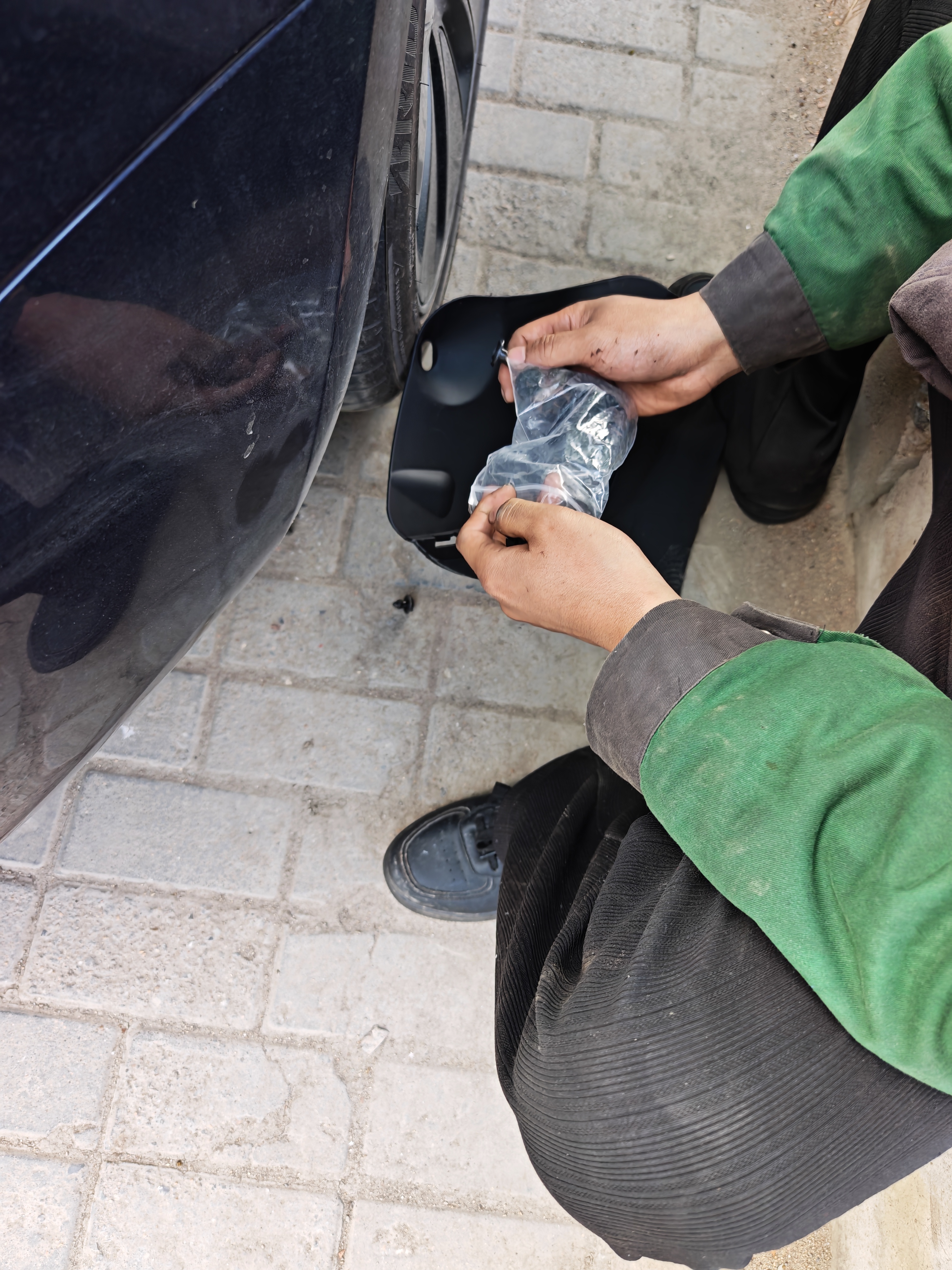 3W适用于特斯拉焕新版Model3专用汽车挡泥板前后轮防护配件 实拍图