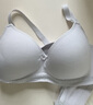 全棉时代哺乳内衣聚拢孕妇文胸女喂奶胸罩怀孕期纯棉薄款承托内衣 白灰色【新色尺码更舒适】 C80 实拍图