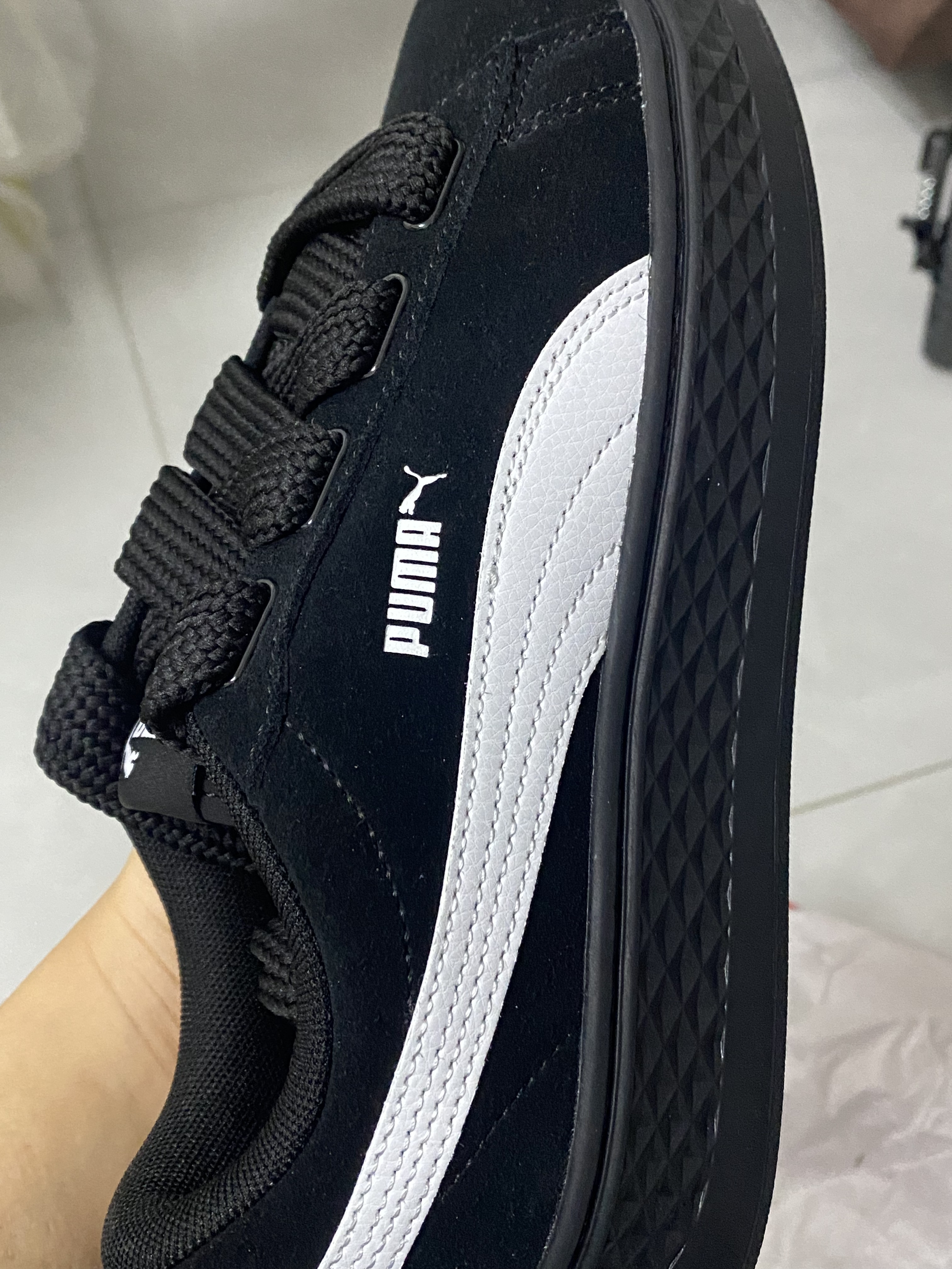 彪马（PUMA）厚底鞋增高松糕鞋小白板鞋女款秋季休闲鞋PLATFORM404158 黑色-白-02 37 实拍图
