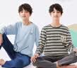 猫人儿童睡衣男童春秋款纯棉小孩长袖中大童家居服套装 可爱柯基 160 实拍图