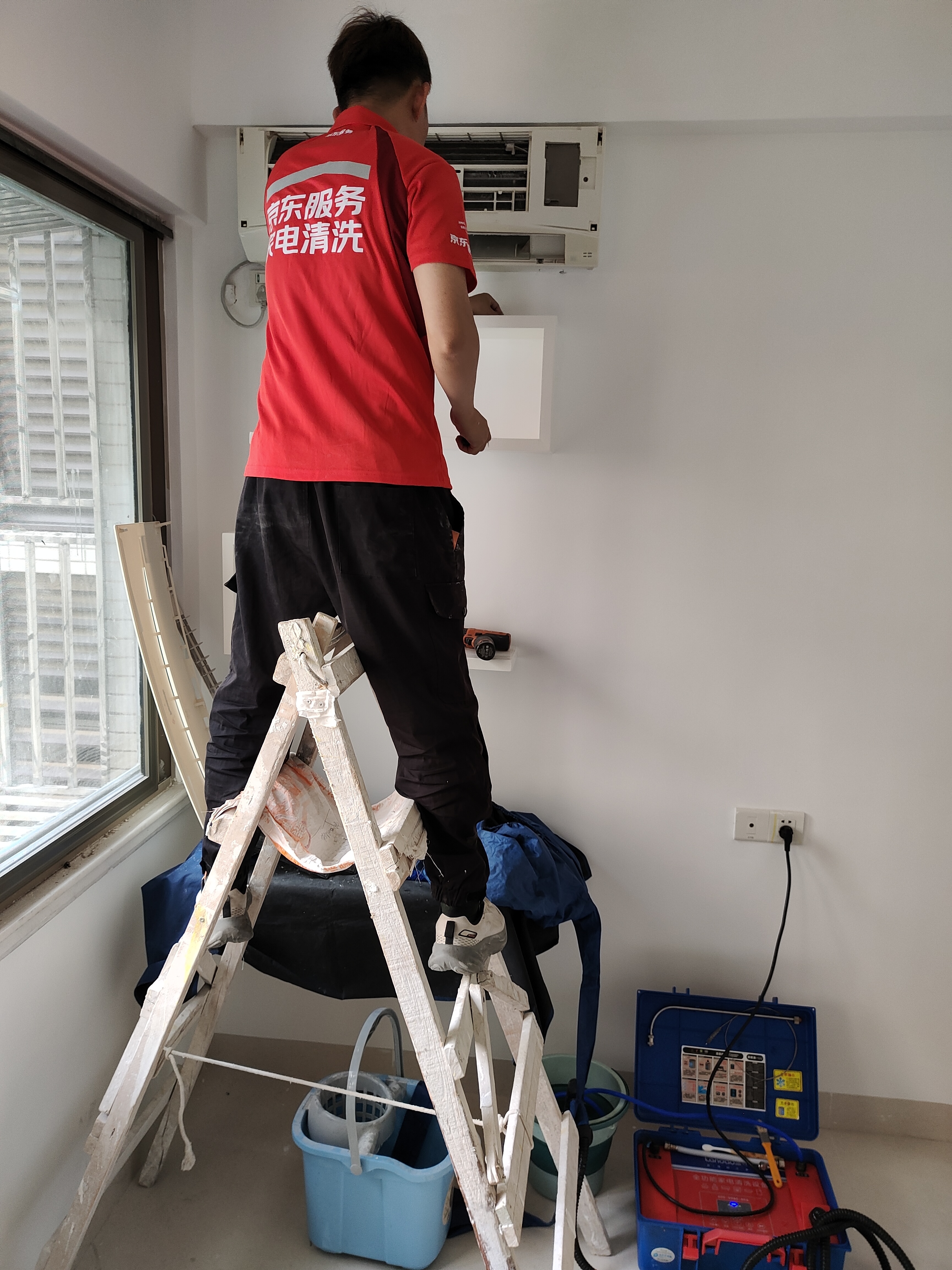 京东家政清洗 挂式空调4台全拆洗 家电清洗上门服务清洁保养保洁 实拍图