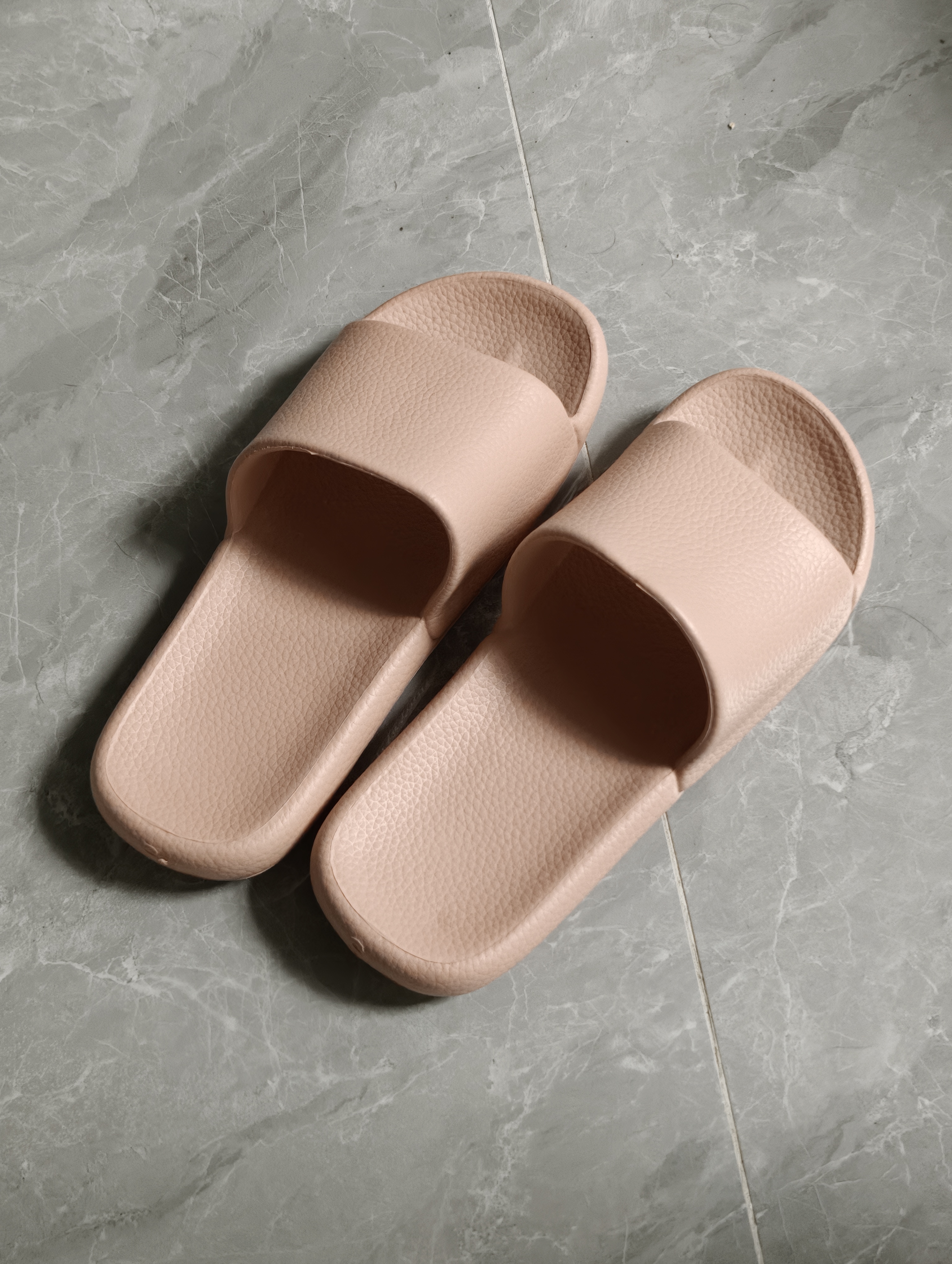 京东京造【抗菌皮纹拖】eva软弹拖鞋居家室内防滑浴室外穿凉拖女粉色35-36 实拍图