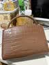 CHARLES&KEITH鳄鱼纹凯莉包手提斜挎婚包包女包生日礼物送女友CK2-50270880-1 Chocolate Croco巧克力鳄鱼纹色（新色） S 实拍图