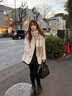 CACUSS纯羊毛围巾女款秋冬季百搭格子日系保暖披肩外搭围脖礼盒装 咖格 实拍图
