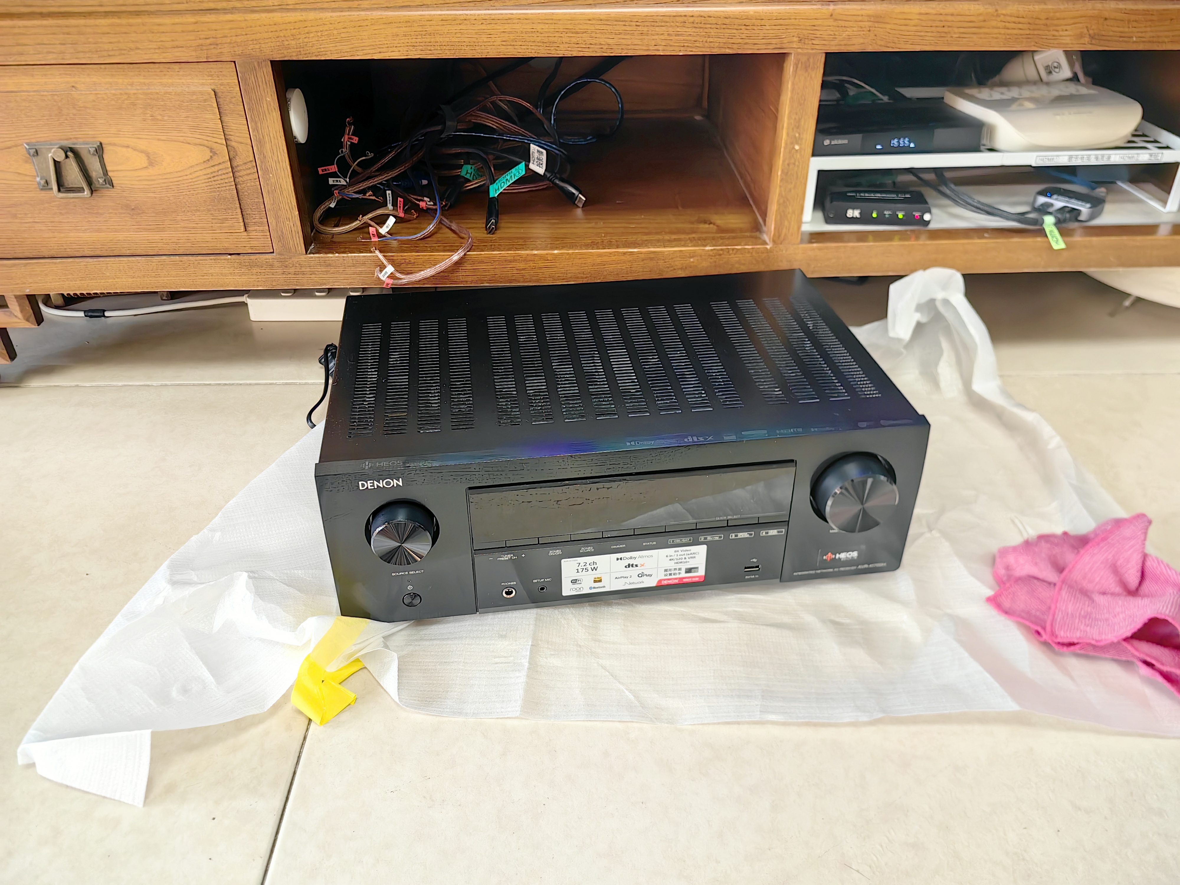 天龙（DENON）AVR-X1700H 功放8K家庭影院7.2声道HEOS无损音乐数播175W大功率 杜比全景声DTS:X蓝牙WiFi HDMI2.1 实拍图
