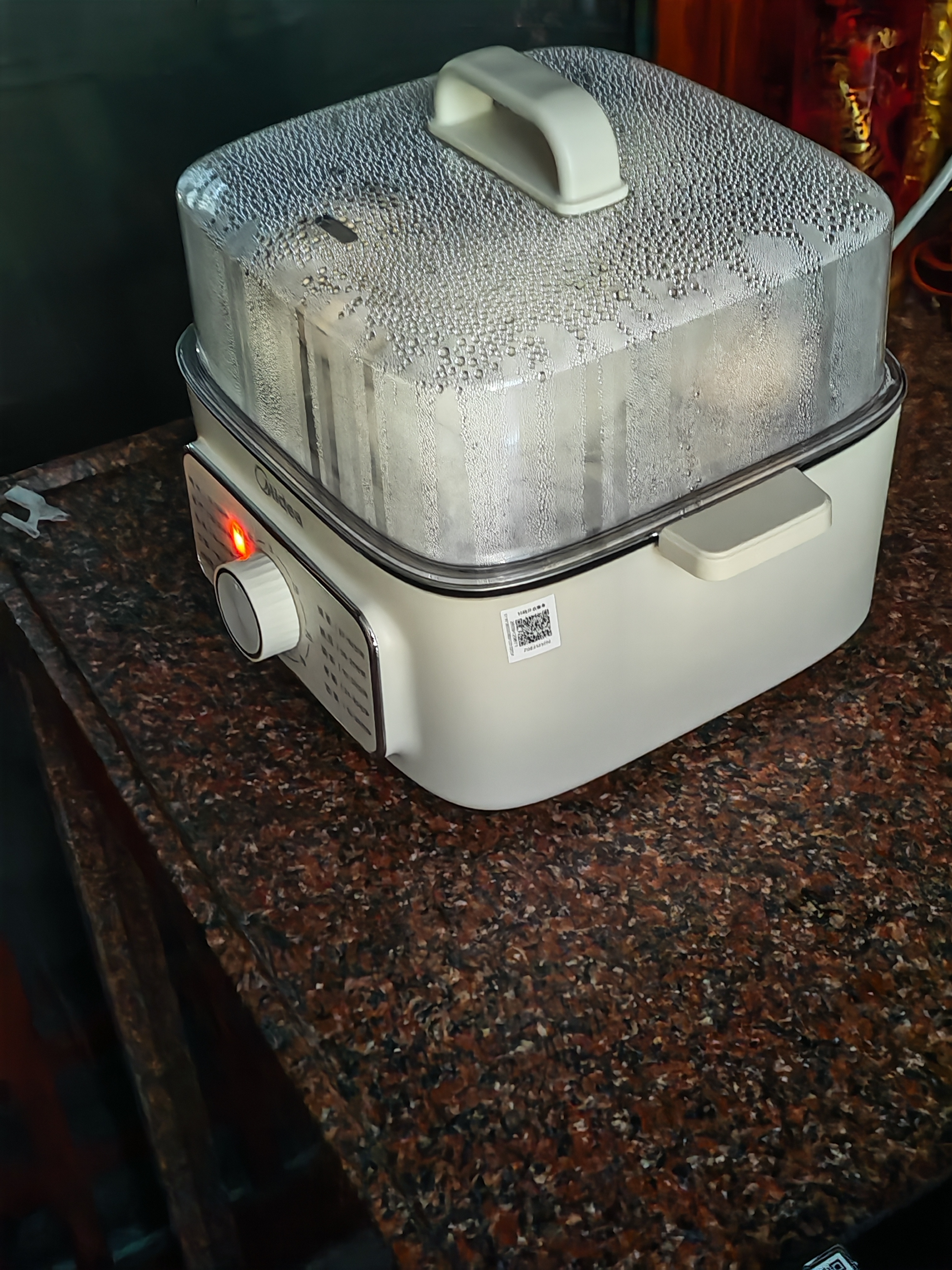 美的（Midea）电蒸锅电煮锅电火锅多功能锅家用电炒锅蒸蛋器蒸包子锅电热锅10.8升三层大容量多用途锅ZGE2323Z02 实拍图