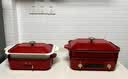 BRUNO多功能锅家用料理锅火锅电煮锅蒸煮涮烤一体电蒸锅电炒锅1-6人分体式电热炖锅5L复古红 标配 实拍图