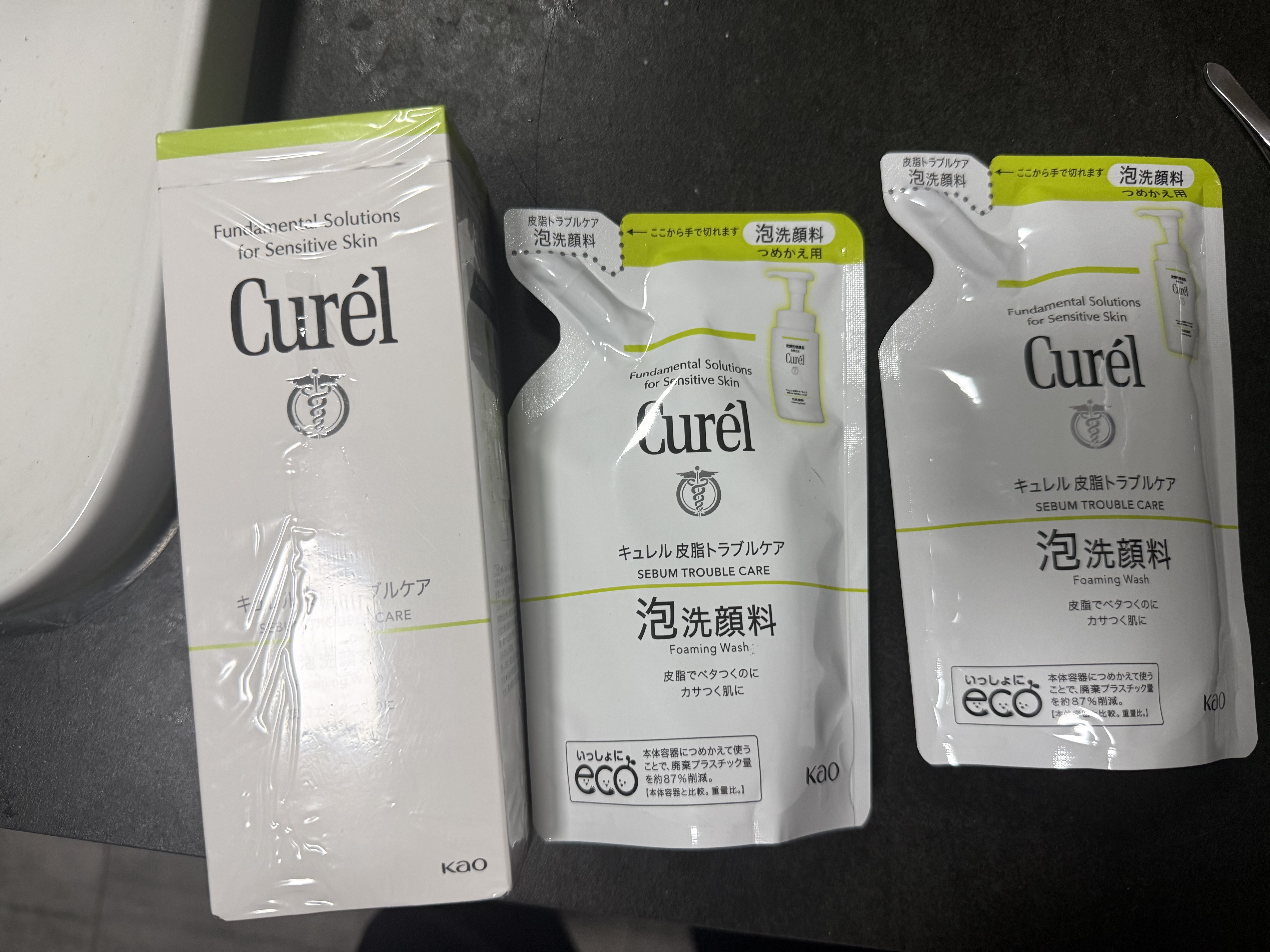 珂润（Curel）氨基酸洗面奶温和清洁敏感肌男女士自营 控油洁面泡沫补充装130ml 实拍图