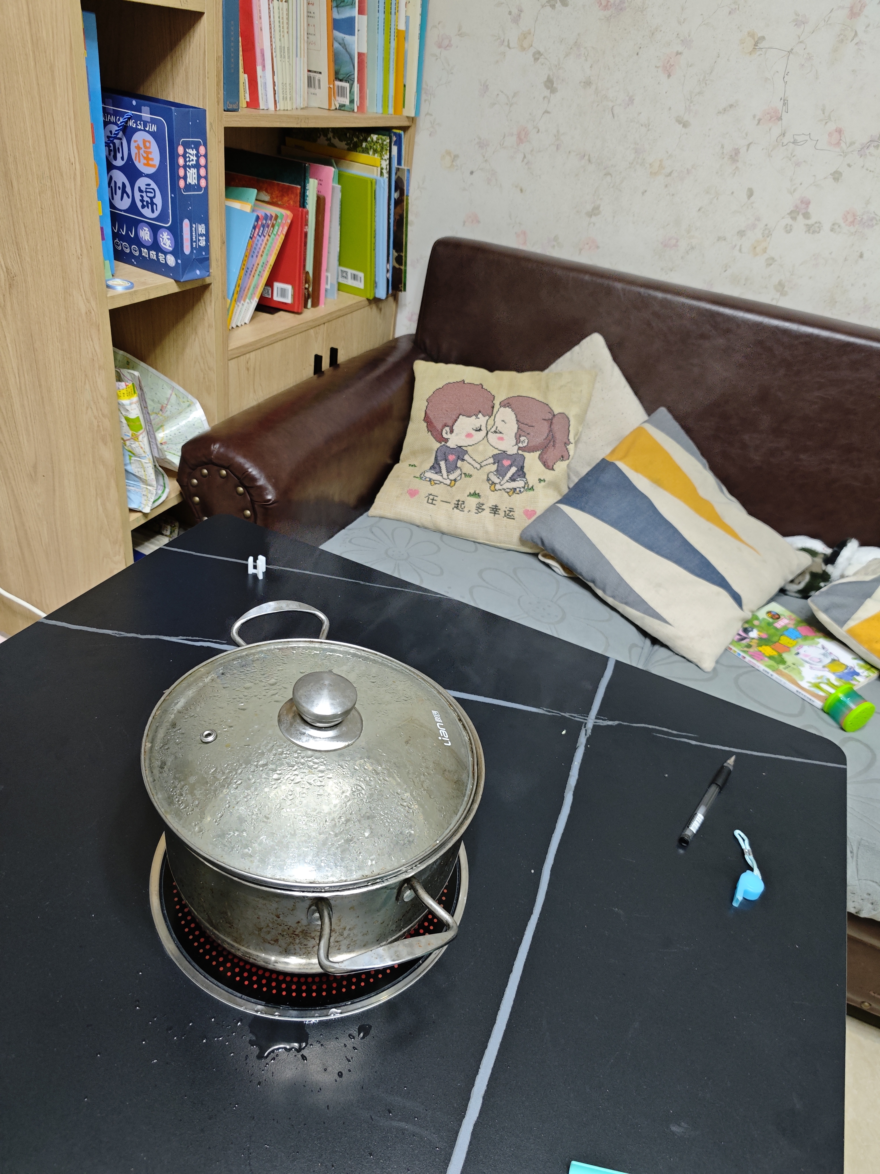 焱魔方电暖桌正方形电炉取暖桌家用电烤桌电暖炉多功能电炉桌烤火桌子电烤炉电热桌烤火炉取暖器26年新款 岩板款T5-80带炉 变频省电+三大模式+双开关 实拍图