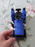 凯迪威工程汽车模型合金拖拉机模型农场机械仿真男孩儿童礼品农用玩具车 方头声光版拖拉机-蓝 实拍图