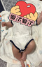 婧麒清华北大婴儿衣服夏季薄款包屁衣纯棉宝宝三角连体衣夏装两件装 短袖-蓝色【清华+北大】 73cm 实拍图