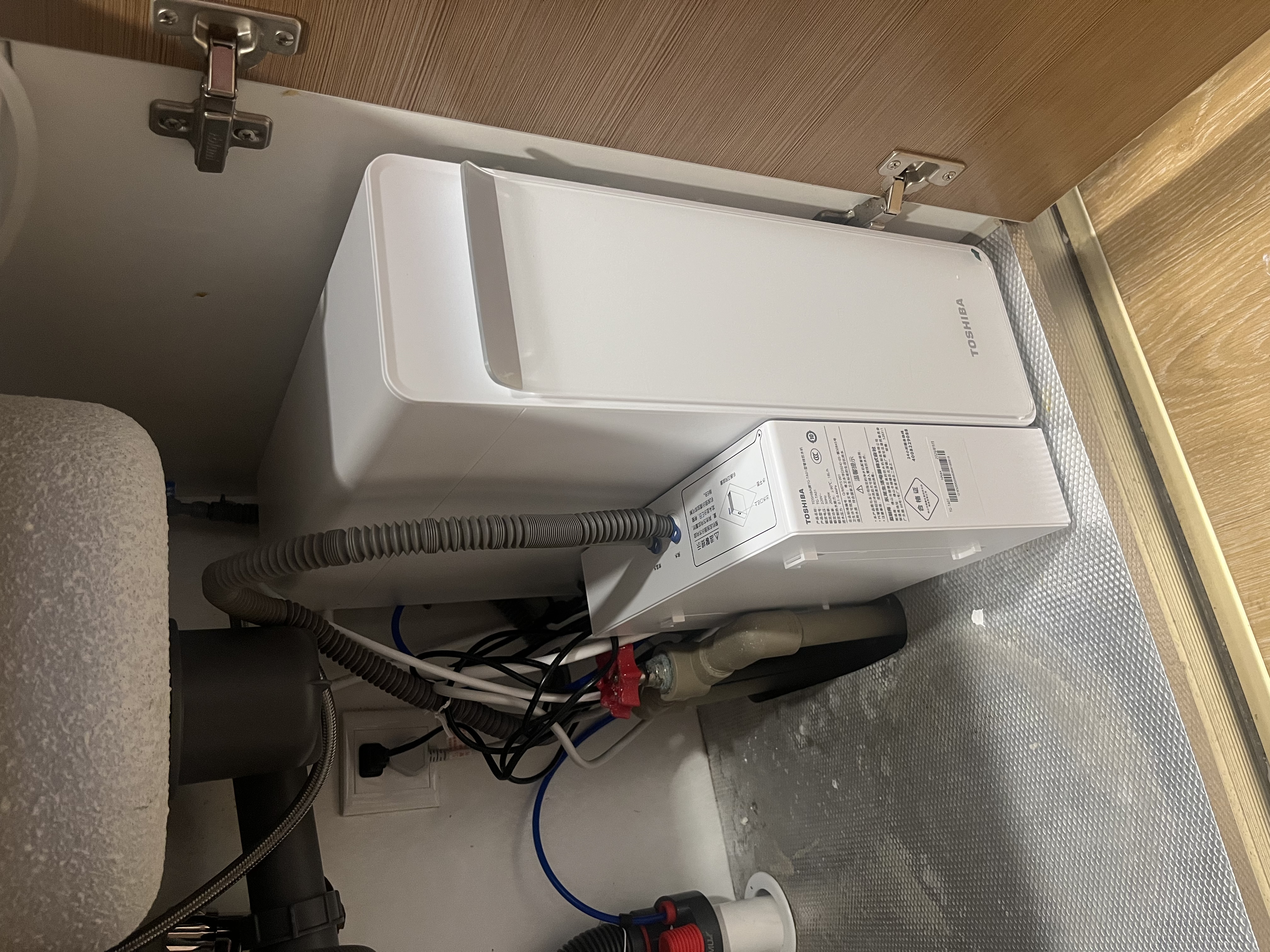 东芝（TOSHIBA）【大白梨1000G净热一体】家用厨房台下净水器加热直饮机一体机 厚膜速热 UV杀菌母婴认证 0阻垢剂 实拍图