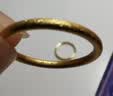周六福黄金戒指女硬金三生三世足金素圈指环 定价单个 光面16号-0.82g 实拍图