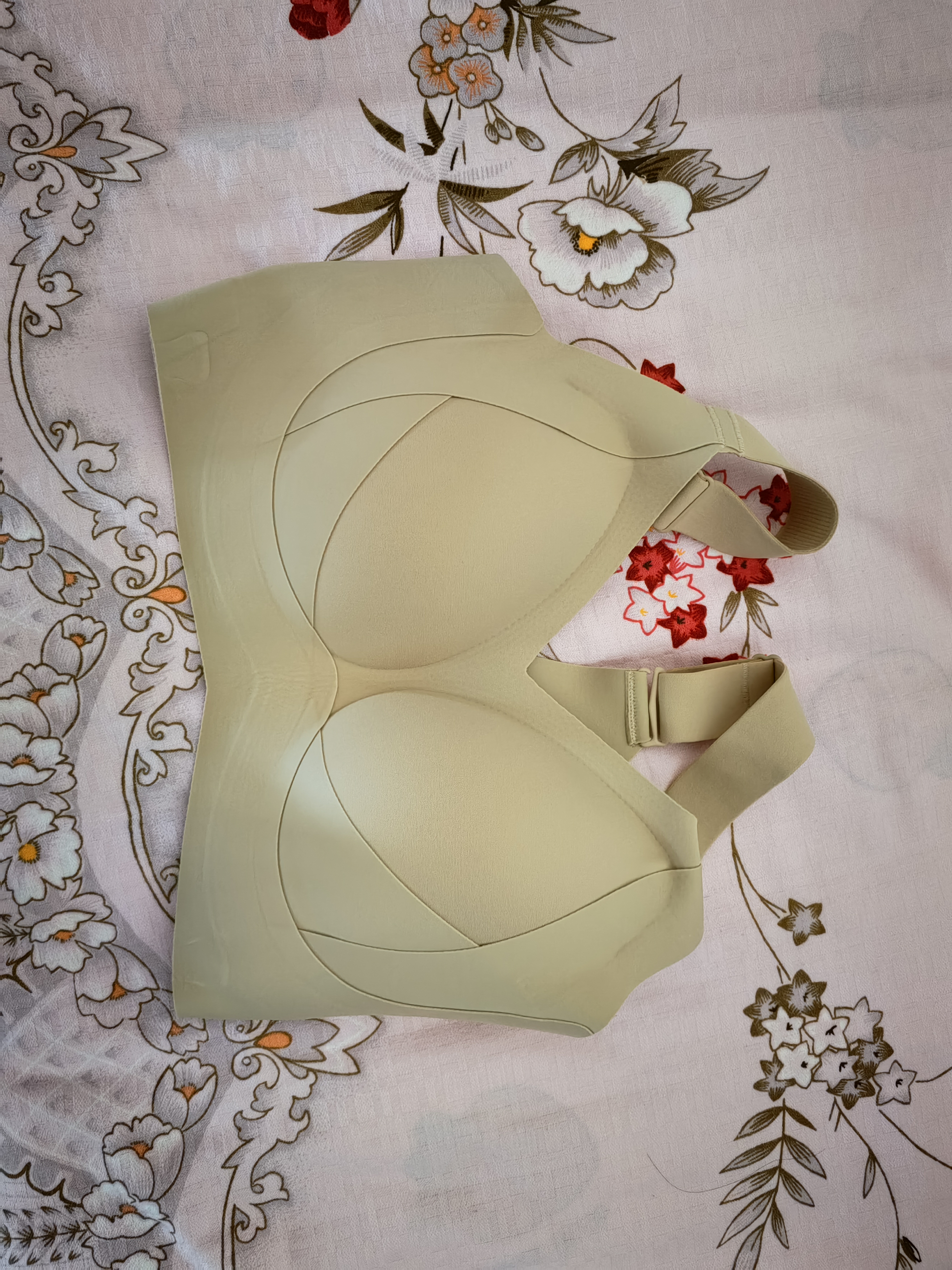 婷美无痕双提拉内衣女大胸显小聚拢收副乳防下垂无钢圈柔软运动文胸罩 实拍图