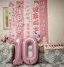 京唐生日快乐场景布置装饰挂布氛围仪式感小女孩儿童背景墙布条幅道具 实拍图
