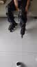 特步轮滑鞋成人男女溜冰鞋休闲平花专业滑轮鞋大学生滑冰旱冰轮滑鞋 黑色不闪+套装+收纳包 L （适合运动鞋码39-44码） 实拍图