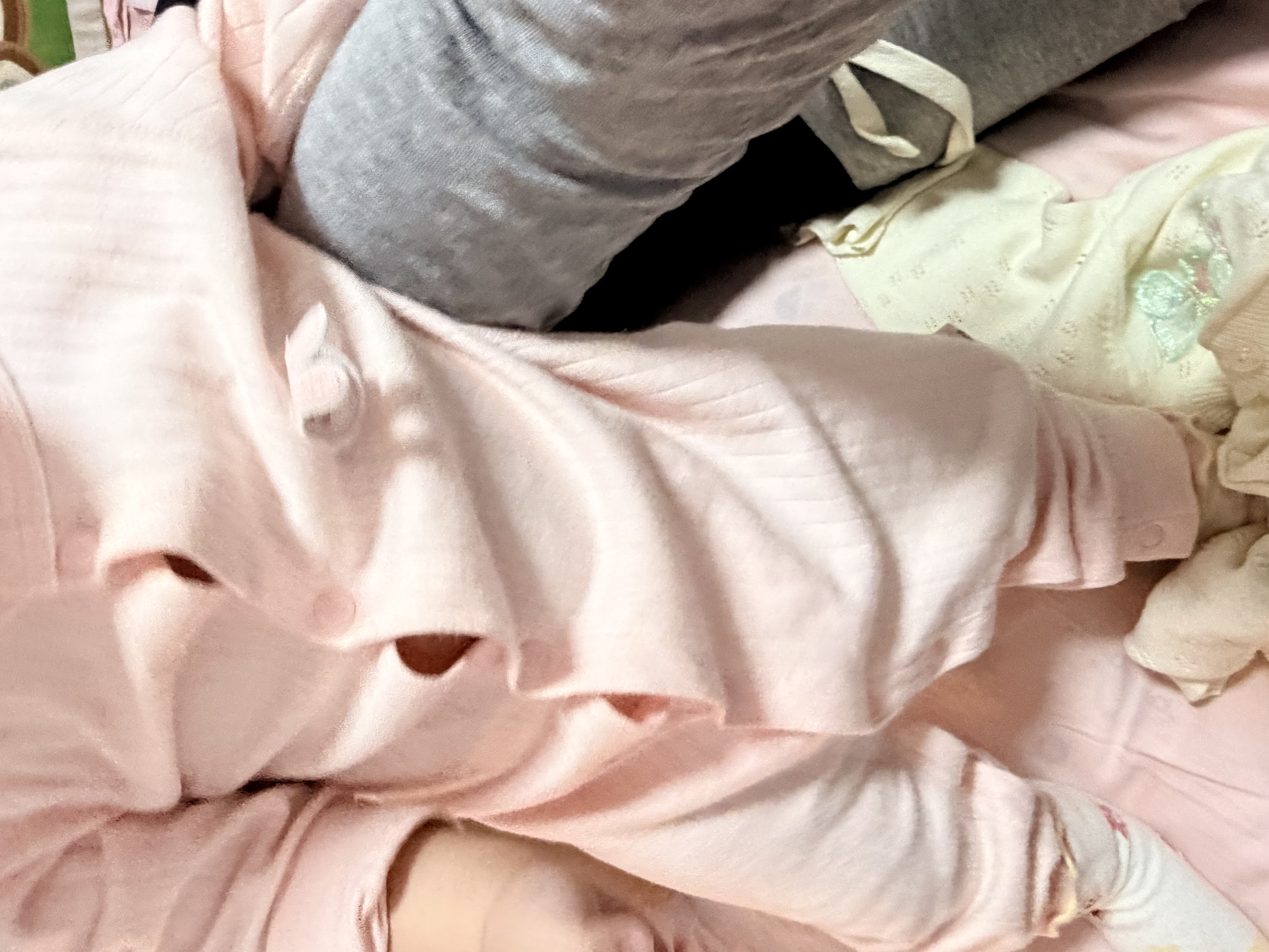 爱宝适婴儿衣服纯棉连体衣春秋宝宝哈衣爬服新生儿睡衣73cm粉色 T142 实拍图