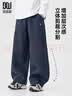 多多家【潮装弯刀裤】男童裤子2026春秋款百搭休闲阔腿裤儿童糯感棉长裤 实拍图