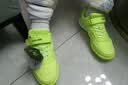 卡尔美（KELME）儿童足球鞋TF碎钉魔术贴免系带防滑耐磨球鞋 果绿  31  实拍图