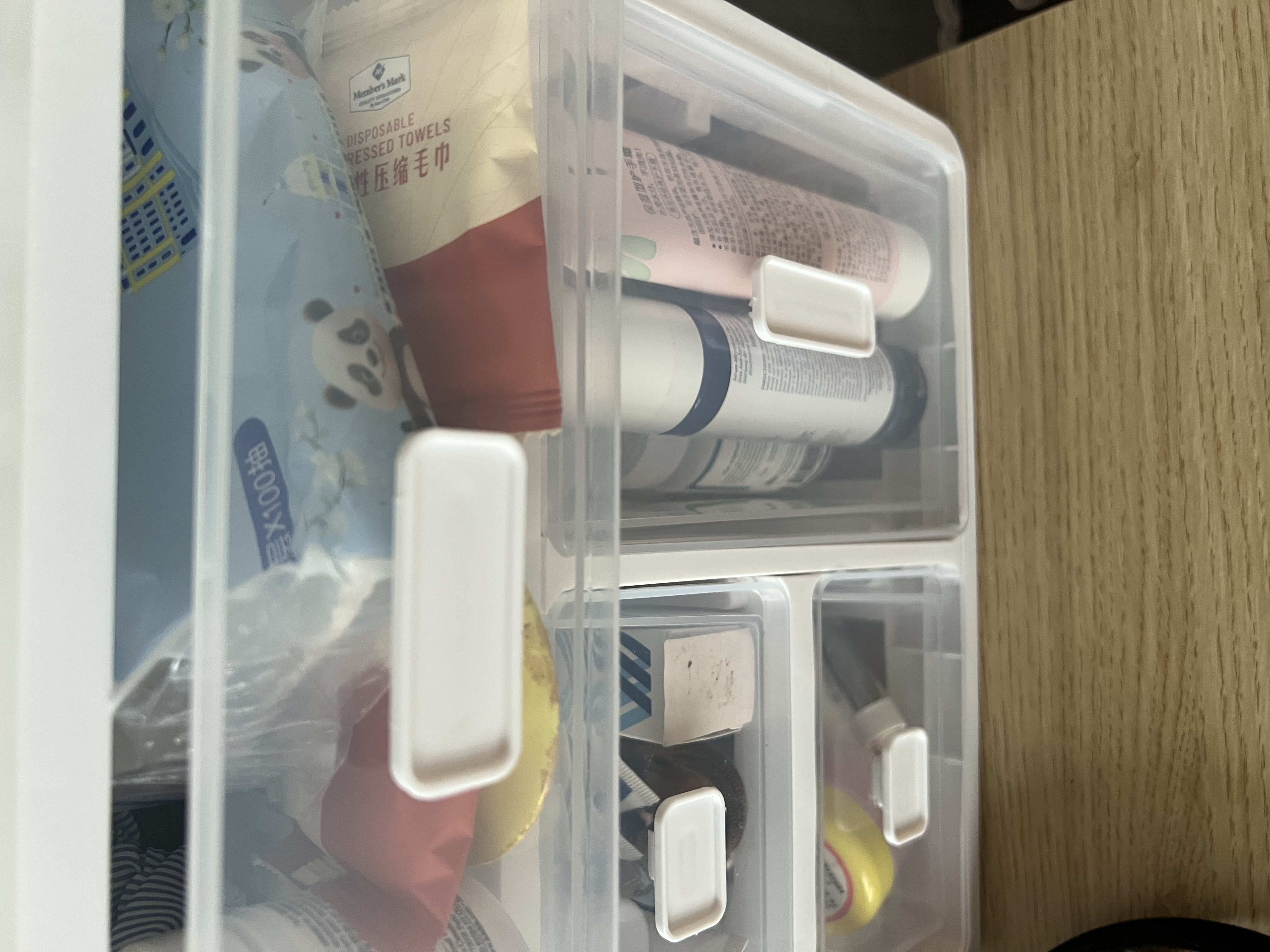 京东物流 化妆品收纳盒梳妆台置物架桌面高级感整理抽屉柜 大号高瓶款3层（3层抽屉） 透明白 实拍图