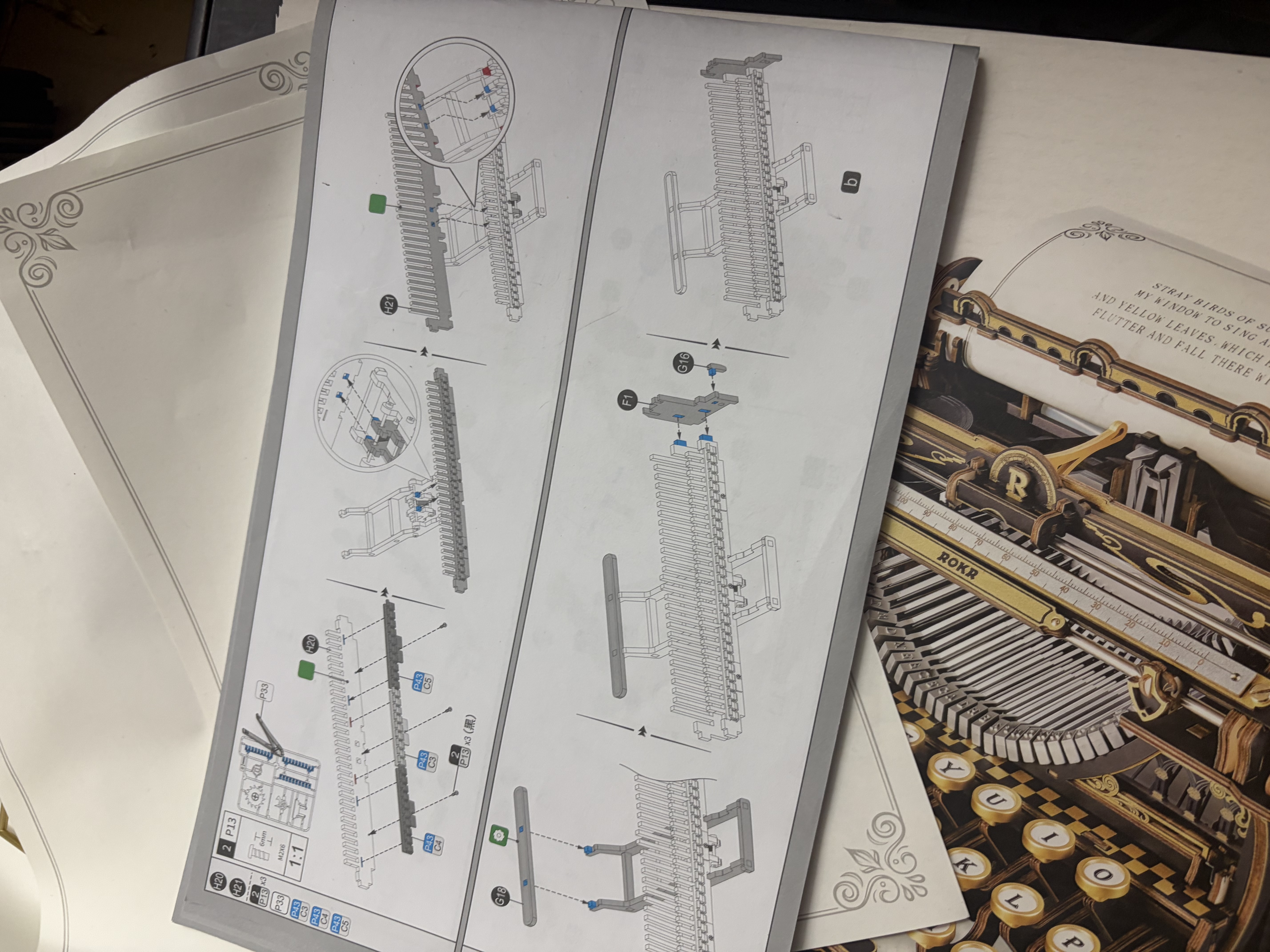 若态若客打字机黑金版 积木儿童玩具拼图diy手工拼装模型生日礼物女生 实拍图